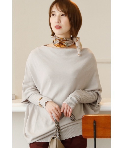 ElegChic(エレグシック)の「リブスリーブアシンメトリーニット(ニット/セーター・レディース・ライトグレー/ブラウン/ブラック・4L/M/XL)」の21枚目の写真