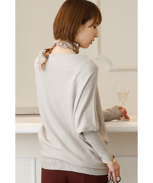 ElegChic(エレグシック)の「リブスリーブアシンメトリーニット(ニット/セーター・レディース・ライトグレー/ブラウン/ブラック・4L/M/XL)」の12枚目の写真