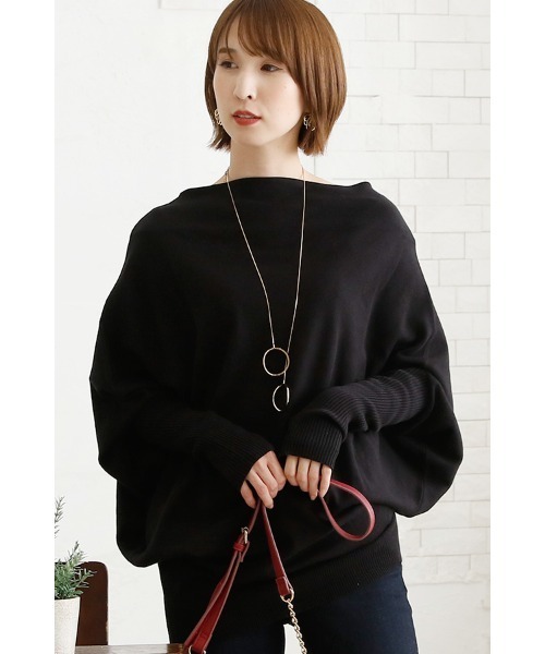 ElegChic(エレグシック)の「リブスリーブアシンメトリーニット(ニット/セーター・レディース・ライトグレー/ブラウン/ブラック・4L/M/XL)」の8枚目の写真