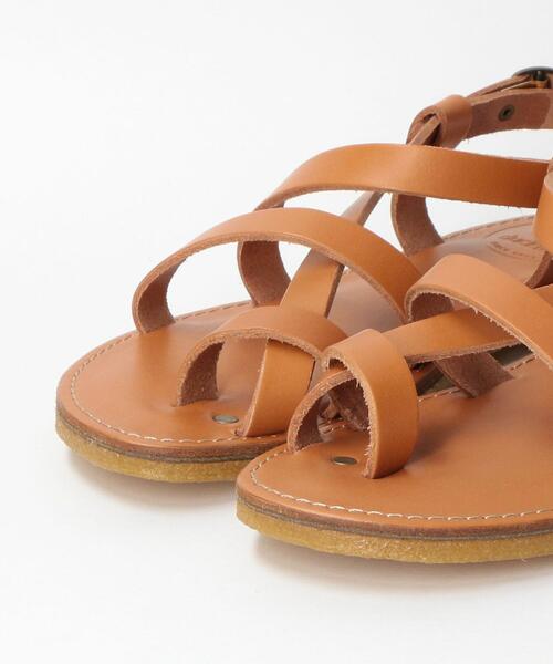 duckfeet（ダックフィート）の「＜duckfeet＞レザークロスストラップサンダル（サンダル・レディース・ベージュ/ブラック・38/36/37）」の5枚目の写真