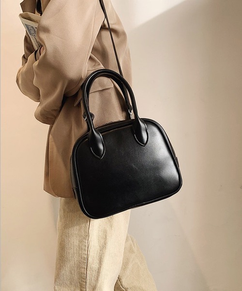 aimoha（アイモハ）の「シンプル2WAYバッグ（ショルダーバッグ・レディース・ブラウン/ベージュ/ワインレッド/ブラック・FREE）」の2枚目の写真