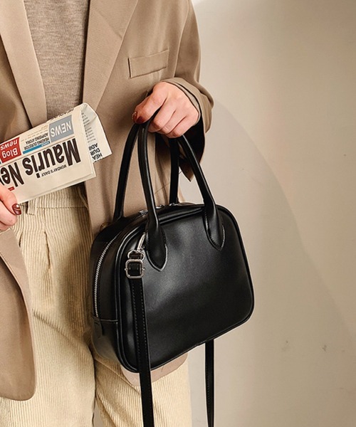 aimoha（アイモハ）の「シンプル2WAYバッグ（ショルダーバッグ・レディース・ブラウン/ベージュ/ワインレッド/ブラック・FREE）」の10枚目の写真