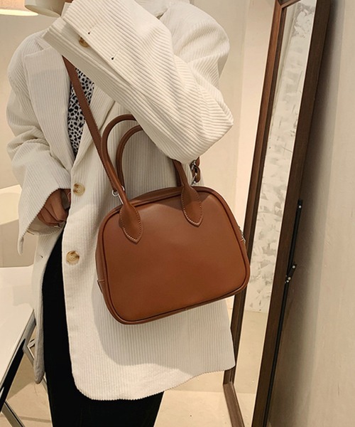 aimoha（アイモハ）の「シンプル2WAYバッグ（ショルダーバッグ・レディース・ブラウン/ベージュ/ワインレッド/ブラック・FREE）」の11枚目の写真