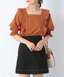 Heather | コットンフリル半袖ブラウス　948903(シャツ/ブラウス)