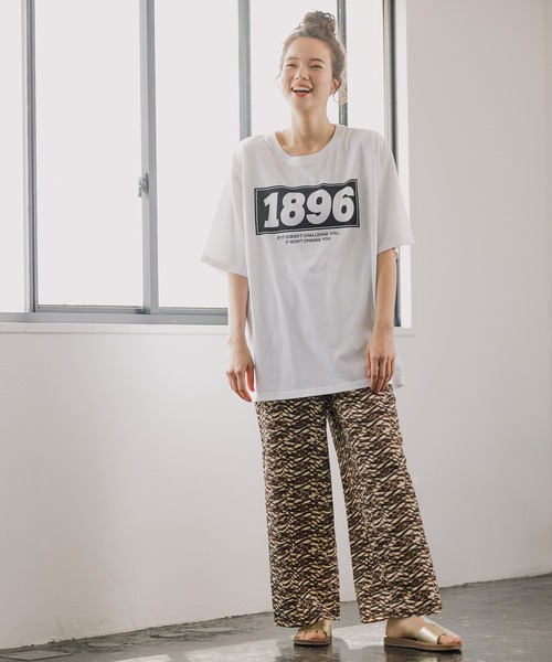 niko and...（ニコアンド）の「アソートロゴロング丈Tシャツ（Tシャツ/カットソー・レディース・クリーム/チャコール/オフホワイト/ブラック・FREE）」の22枚目の写真