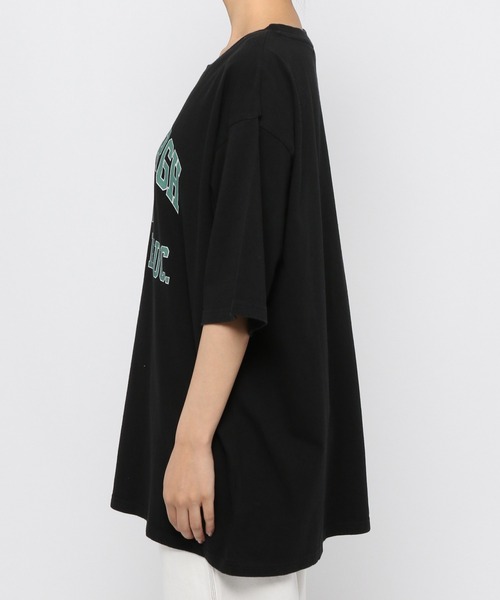 niko and...（ニコアンド）の「アソートロゴロング丈Tシャツ（Tシャツ/カットソー・レディース・クリーム/チャコール/オフホワイト/ブラック・FREE）」の13枚目の写真