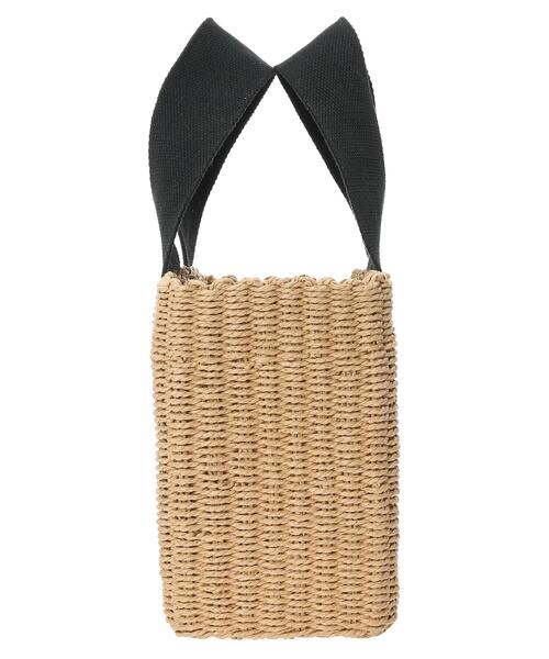 Green　Parks（グリーンパークス）の「・ワイドテープかごバッグ＊（かごバッグ・レディース・キャメル/ブラック・FREE）」の11枚目の写真