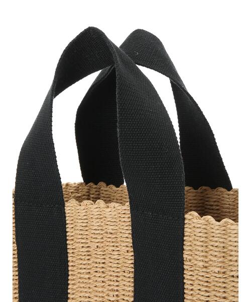 Green　Parks（グリーンパークス）の「・ワイドテープかごバッグ＊（かごバッグ・レディース・キャメル/ブラック・FREE）」の12枚目の写真