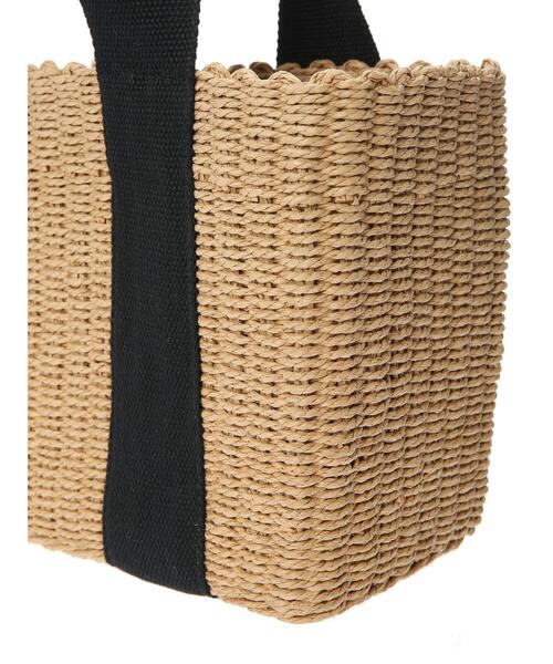 Green　Parks（グリーンパークス）の「・ワイドテープかごバッグ＊（かごバッグ・レディース・キャメル/ブラック・FREE）」の13枚目の写真