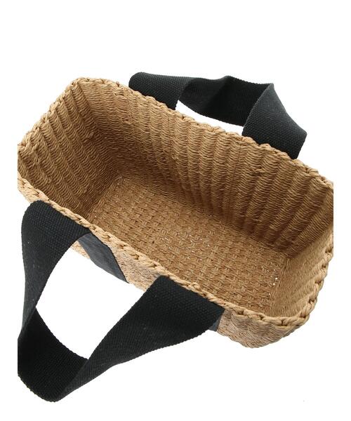 Green　Parks（グリーンパークス）の「・ワイドテープかごバッグ＊（かごバッグ・レディース・キャメル/ブラック・FREE）」の14枚目の写真