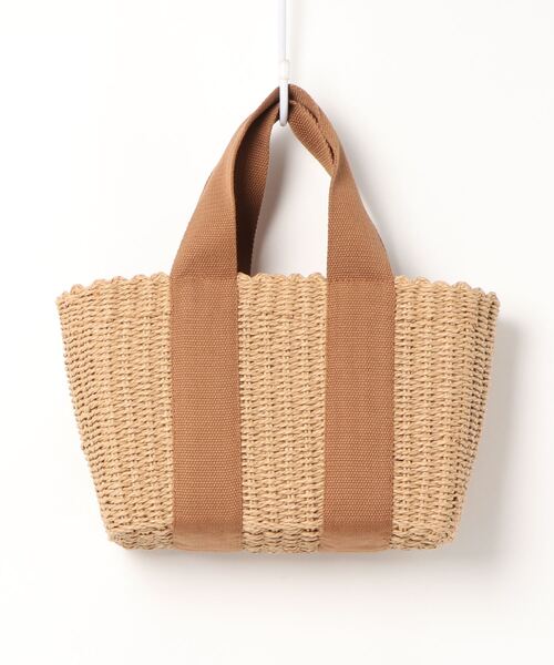 Green　Parks（グリーンパークス）の「・ワイドテープかごバッグ＊（かごバッグ・レディース・キャメル/ブラック・FREE）」の15枚目の写真