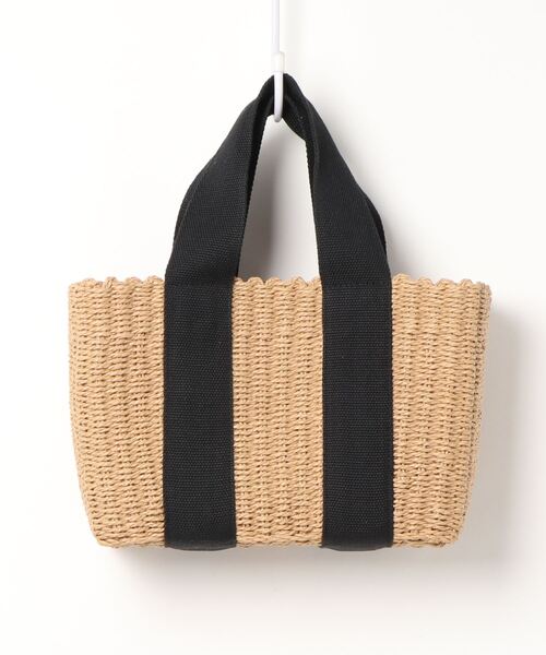 Green　Parks（グリーンパークス）の「・ワイドテープかごバッグ＊（かごバッグ・レディース・キャメル/ブラック・FREE）」の16枚目の写真