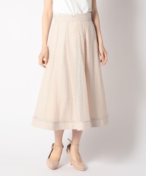 MISCH MASCH（ミッシュマッシュ）の「コットンレーススカート（スカート・レディース・ブルー/ベージュ/ホワイト・SMALL/MEDIUM）」の2枚目の写真