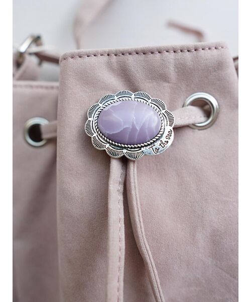 To the sea（トゥーザシー）の「コンチョフリンジ巾着バック（ショルダーバッグ・レディース・ベージュ/ブラウン/アイボリー・FREE）」の13枚目の写真