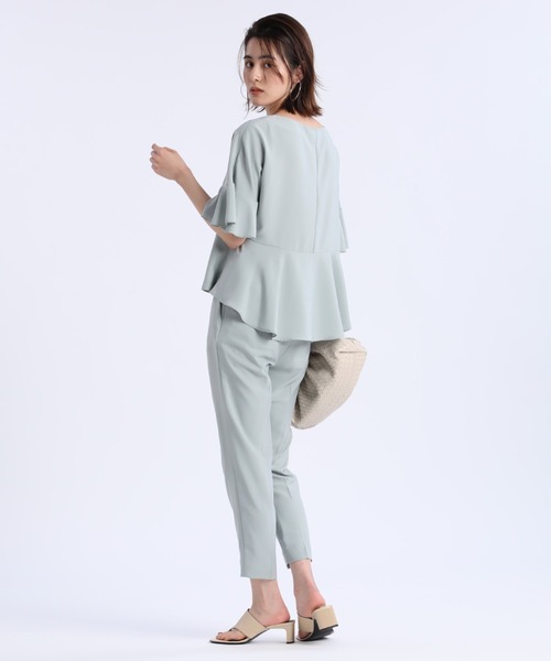 INED CLARO（イネドクラロ）の「【WEB限定】《INED CLARO》カラータックパンツ（その他パンツ・レディース・サンドグレー/グリーン系その他/パープル/ホワイト/ブラック・11号/9号/7号/5号）」の5枚目の写真