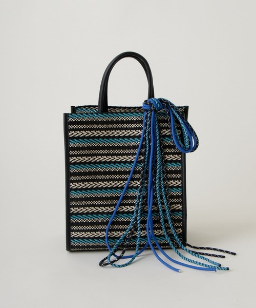 Kastane（カスタネ）の「コード紐付きジュートバッグ（ショルダーバッグ・レディース・ホワイト/ブラック/ブルー・FREE）」の21枚目の写真