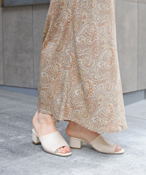 NOFALL(ノーフォール)の「ソフトレザースクエアトゥミュールサンダル(サンダル・レディース・ブラック/ベージュ/グレー/ピンク/ブルー・LL/3L/SS/S/M/L)」の20枚目の写真