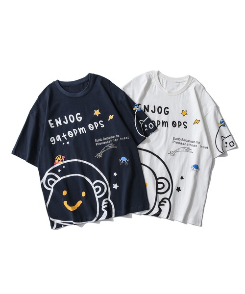 セール Hook 21新作 かわいい宇宙人ベアイラスト 半袖tシャツ Tシャツ カットソー Hook フック のファッション通販 Zozotown