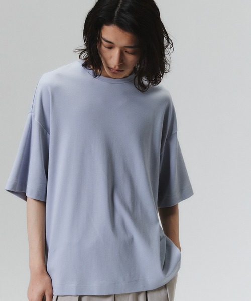 WYM LIDNM（ウィム バイ リドム）の「36G DRAPE OVERSIZED T-SHIRT（Tシャツ/カットソー・メンズ・パープル系その他/アッシュブラウン/ベージュ/ブルー・L/M/S）」の3枚目の写真