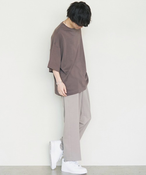 WYM LIDNM（ウィム バイ リドム）の「36G DRAPE OVERSIZED T-SHIRT（Tシャツ/カットソー・メンズ・パープル系その他/アッシュブラウン/ベージュ/ブルー・L/M/S）」の21枚目の写真