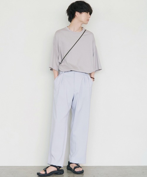 WYM LIDNM（ウィム バイ リドム）の「36G DRAPE OVERSIZED T-SHIRT（Tシャツ/カットソー・メンズ・パープル系その他/アッシュブラウン/ベージュ/ブルー・L/M/S）」の22枚目の写真