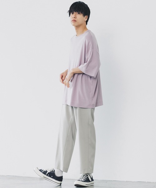 WYM LIDNM（ウィム バイ リドム）の「36G DRAPE OVERSIZED T-SHIRT（Tシャツ/カットソー・メンズ・パープル系その他/アッシュブラウン/ベージュ/ブルー・L/M/S）」の11枚目の写真
