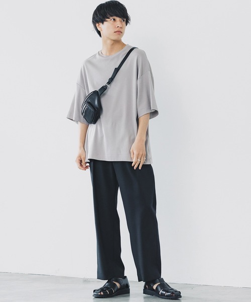 WYM LIDNM（ウィム バイ リドム）の「36G DRAPE OVERSIZED T-SHIRT（Tシャツ/カットソー・メンズ・パープル系その他/アッシュブラウン/ベージュ/ブルー・L/M/S）」の8枚目の写真