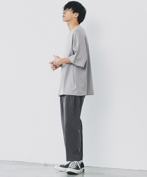 WYM LIDNM（ウィム バイ リドム）の「36G DRAPE OVERSIZED T-SHIRT（Tシャツ/カットソー・メンズ・パープル系その他/アッシュブラウン/ベージュ/ブルー・L/M/S）」の5枚目の写真