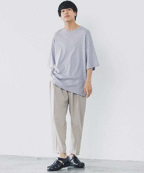 WYM LIDNM（ウィム バイ リドム）の「36G DRAPE OVERSIZED T-SHIRT（Tシャツ/カットソー・メンズ・パープル系その他/アッシュブラウン/ベージュ/ブルー・L/M/S）」の7枚目の写真