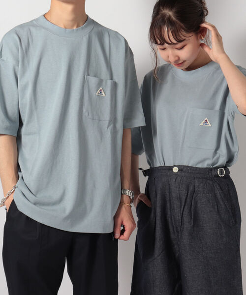 GLOSTER（グロスター）の「【GEVACO/ゲバコ】ワンポイントポケTee #GV167M01（Tシャツ/カットソー・メンズ・ホワイト/ベージュ/サックスブルー・40/38/42/36）」の3枚目の写真