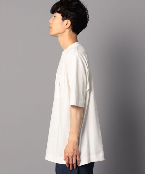 GLOSTER（グロスター）の「【GEVACO/ゲバコ】ワンポイントポケTee #GV167M01（Tシャツ/カットソー・メンズ・ホワイト/ベージュ/サックスブルー・40/38/42/36）」の5枚目の写真