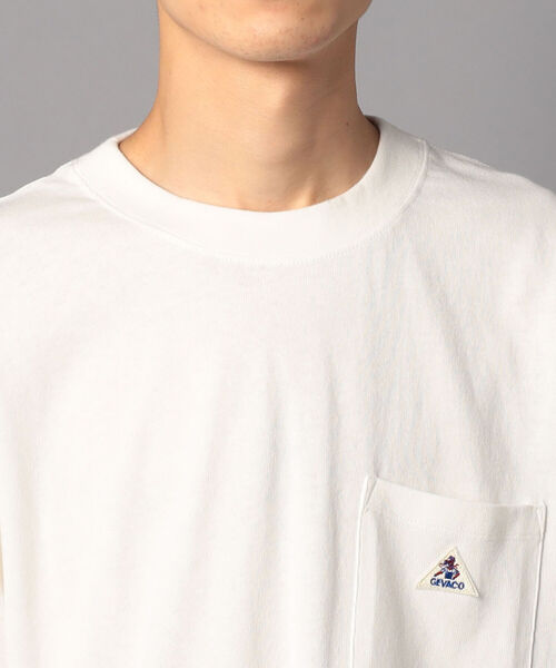 GLOSTER（グロスター）の「【GEVACO/ゲバコ】ワンポイントポケTee #GV167M01（Tシャツ/カットソー・メンズ・ホワイト/ベージュ/サックスブルー・40/38/42/36）」の7枚目の写真