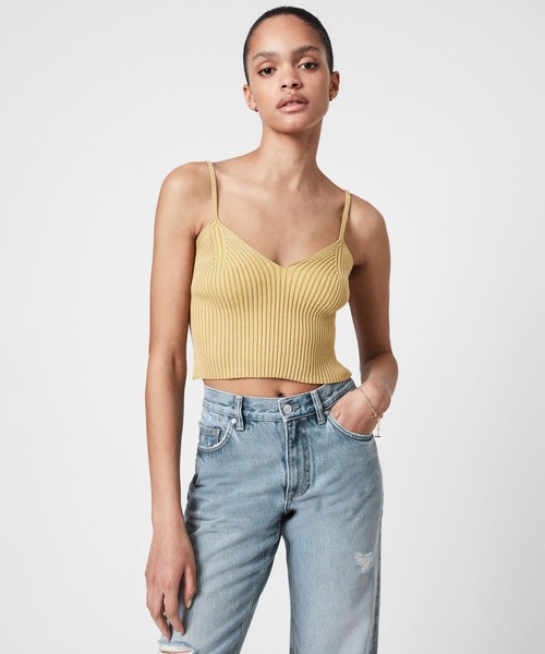 ALLSAINTS（オールセインツ）の「LEXI CROP TOP | LEXI クロップ トップス（キャミソール・レディース・ゴールド・S/M/XS）」の6枚目の写真