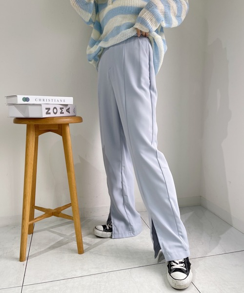 at12:03（アットイチニーゼロサン）の「【カラバリ豊富】センタースリットカラースラックス（スラックス・レディース・ブラック/ピンク/ブルー/イエロー/グリーン・M）」の9枚目の写真