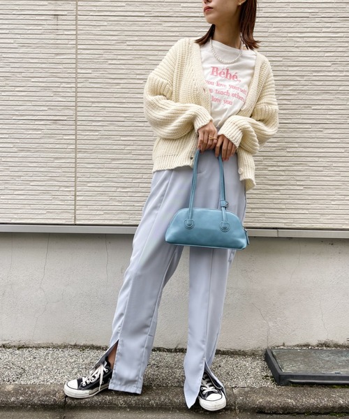 at12:03（アットイチニーゼロサン）の「【カラバリ豊富】センタースリットカラースラックス（スラックス・レディース・ブラック/ピンク/ブルー/イエロー/グリーン・M）」の13枚目の写真