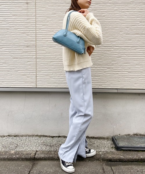 at12:03（アットイチニーゼロサン）の「【カラバリ豊富】センタースリットカラースラックス（スラックス・レディース・ブラック/ピンク/ブルー/イエロー/グリーン・M）」の14枚目の写真