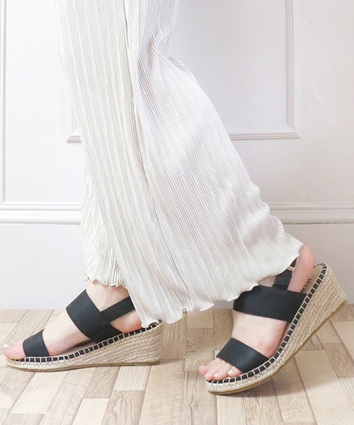 EDWIN（エドウィン）の「【EDWIN】ウエッジソール2ベルトサンダル（サンダル・レディース・ブラック/イエロー/ダークベージュ・LL/S/M/L）」の5枚目の写真