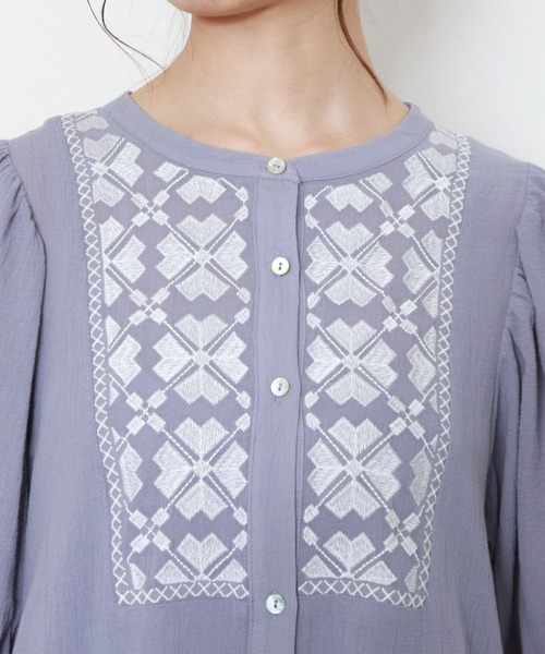 archives（アルシーヴ）の「【入荷禁止】ボリューム袖刺繍ワンピース＋ペチコートSET（ワンピース・レディース・ブルー/オフホワイト/ブラック・MEDIUM）」の11枚目の写真