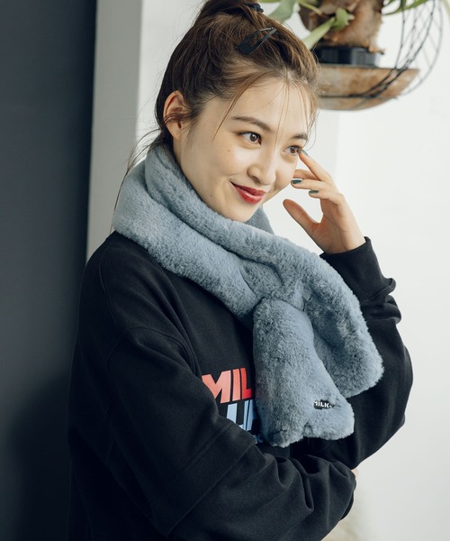 MILKFED.（ミルクフェド）の「LOGO FUR MUFFLER（マフラー）」 - WEAR