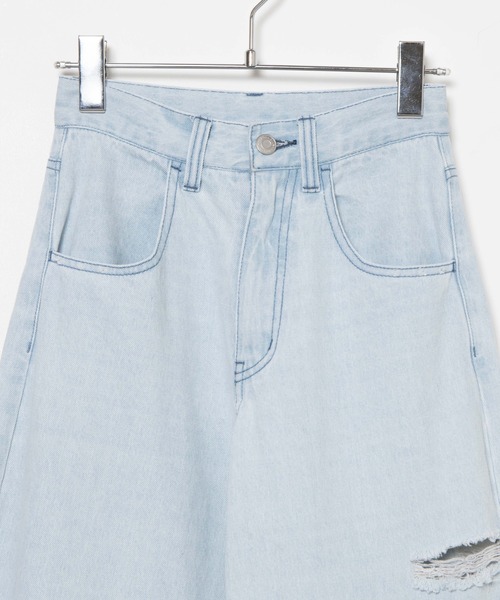 DuKKah（デュカ）の「dukkah/【低身長向け】クラッシュストレートパンツ（デニムパンツ・レディース・ブラック/ライトインディゴブルー・X-SMALL）」の16枚目の写真