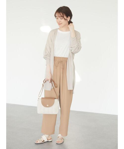 Green Parks(グリーンパークス)の「麻ブレンドゆるカットプルオーバー*(Tシャツ/カットソー・レディース・オフホワイト/ベージュ/チャコールグレー/グリーン/ピンク/ブルー・FREE)」の10枚目の写真