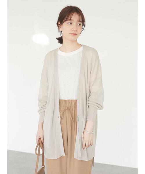 Green Parks(グリーンパークス)の「麻ブレンドゆるカットプルオーバー*(Tシャツ/カットソー・レディース・オフホワイト/ベージュ/チャコールグレー/グリーン/ピンク/ブルー・FREE)」の15枚目の写真