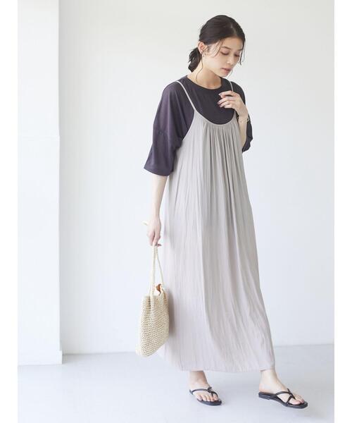 Green Parks(グリーンパークス)の「麻ブレンドゆるカットプルオーバー*(Tシャツ/カットソー・レディース・オフホワイト/ベージュ/チャコールグレー/グリーン/ピンク/ブルー・FREE)」の11枚目の写真