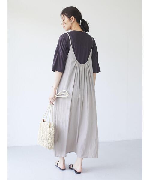 Green Parks(グリーンパークス)の「麻ブレンドゆるカットプルオーバー*(Tシャツ/カットソー・レディース・オフホワイト/ベージュ/チャコールグレー/グリーン/ピンク/ブルー・FREE)」の13枚目の写真