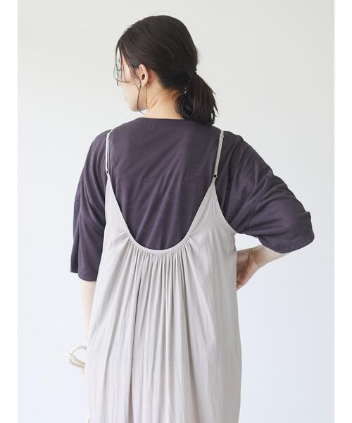 Green Parks(グリーンパークス)の「麻ブレンドゆるカットプルオーバー*(Tシャツ/カットソー・レディース・オフホワイト/ベージュ/チャコールグレー/グリーン/ピンク/ブルー・FREE)」の19枚目の写真