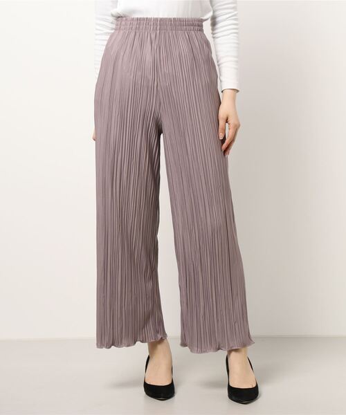 koe(コエ)の「ランダムプリーツパンツ*(その他パンツ・レディース・グリーン系その他3/ラベンダー/アイボリー・M)」の1枚目の写真