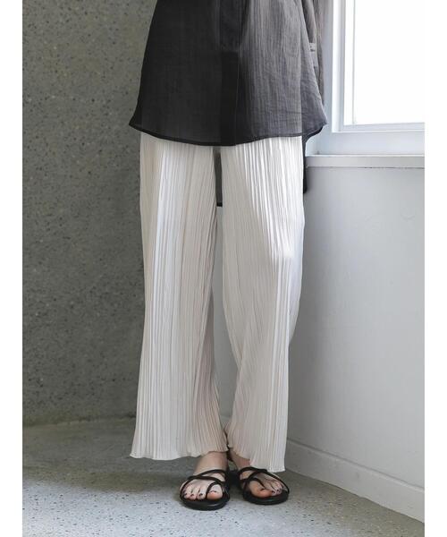 koe(コエ)の「ランダムプリーツパンツ*(その他パンツ・レディース・グリーン系その他3/ラベンダー/アイボリー・M)」の10枚目の写真