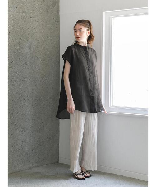 koe(コエ)の「ランダムプリーツパンツ*(その他パンツ・レディース・グリーン系その他3/ラベンダー/アイボリー・M)」の12枚目の写真