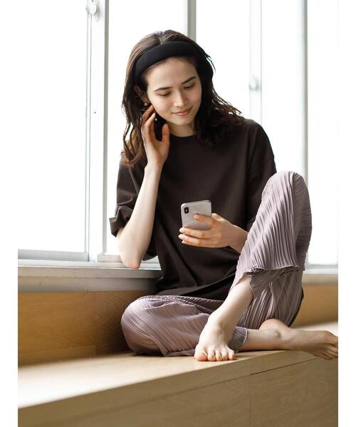 koe(コエ)の「ランダムプリーツパンツ*(その他パンツ・レディース・グリーン系その他3/ラベンダー/アイボリー・M)」の15枚目の写真