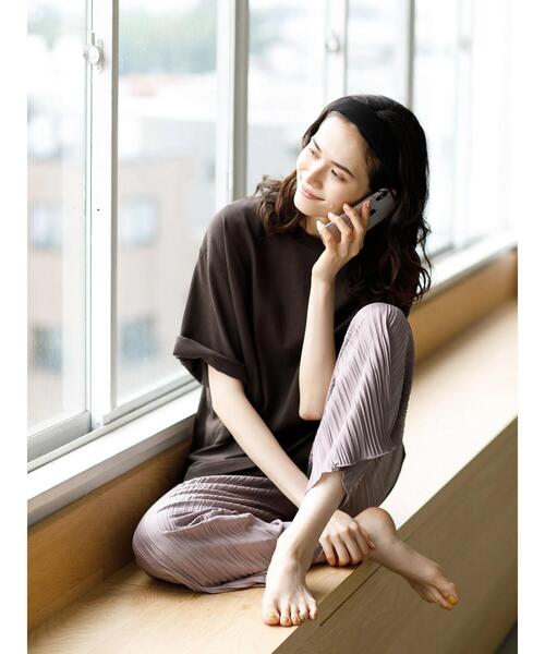 koe(コエ)の「ランダムプリーツパンツ*(その他パンツ・レディース・グリーン系その他3/ラベンダー/アイボリー・M)」の16枚目の写真